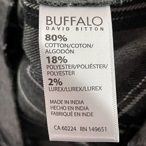 Buffalo David Bitton Shirt Womens Small Gray Green Plaid Flannel Button Up NEW - Picture 10 of 12